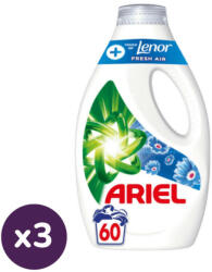 Ariel Turbo Clean Touch of Lenor Fresh Air folyékony mosószer 3x3 liter (180 mosás)