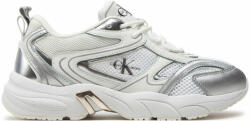 Calvin Klein Sneakers Calvin Klein Jeans Retro Tennis Low Lace Mh Ml Mr YW0YW01381 Bright White/Silver 01V