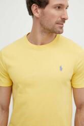 Ralph Lauren pamut póló sárga, férfi, sima - sárga S - answear - 29 690 Ft