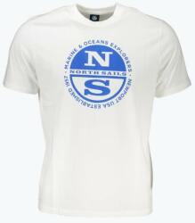 North Sails Tricou barbati cu imprimeu cu logo si decolteu la baza gatului alb (FI-902832000_BI0101_M)
