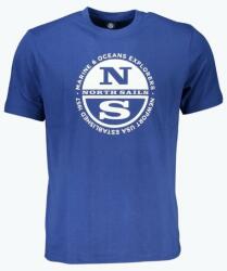 North Sails Tricou barbati cu imprimeu cu logo si decolteu la baza gatului albastru (FI-902832000_BL0790_XL)