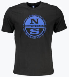 North Sails Tricou barbati cu imprimeu cu logo si decolteu la baza gatului negru (FI-902832000_NE0999_XL)