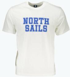 North Sails Tricou barbati cu decolteu la baza gatului si imprimeu cu logo alb (FI-902834000_BI0101_L)