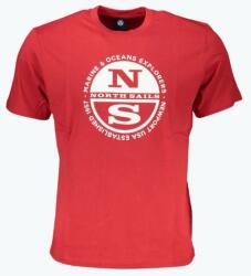North Sails Tricou barbati cu imprimeu cu logo si decolteu la baza gatului rosu (FI-902832000_RO0230_S)
