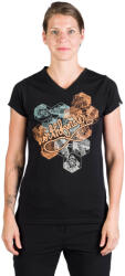 Northfinder Tricou dama cu imprimeu Sherry black (107884-269-101)