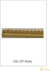  (30 szín) Zsinóros bortni - 15 mm széles 9385/107 Arany