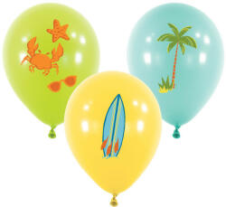 Amscan Nyár Surf Party léggömb, lufi 6 db-os 11 inch (22, 8 cm) (DPA9916620)