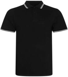 Just Polos JP003 rövid ujjú sztreccs galléros férfi póló Just Polos, Black/White-S (jp003bl-wh-s)