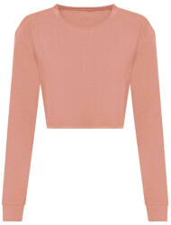 Just Ts JT016 rövid derekú hosszú ujjú Női póló Just Ts, Dusty Pink-XL (jt016dup-xl)