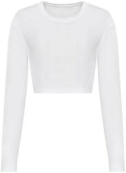 Just Ts JT016 rövid derekú hosszú ujjú Női póló Just Ts, Solid White-M (jt016sowh-m)