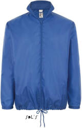 SOL'S Uniszex széldzseki, gallérba rejtett kapucnival, SOL'S SO01618, Royal Blue-M (so01618ro-m)