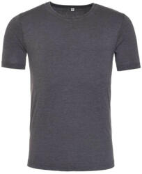 Just Ts JT099 mosott hatású unisex rövid ujjú póló Just Ts, Washed Charcoal-L (jt099wch-l)