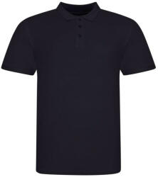 Just Polos JP100 mikropiké unisex galléros póló Just Polos, Deep Black-L (jp100dbl-l)