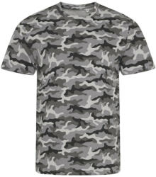 Just Ts JT034 terepmintás unisex rövid ujjú póló Just Ts, Grey Camo-M (jt034grc-m)