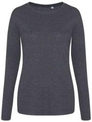 Just Ts JT002F tri-blend Női hosszú ujjú póló Just Ts, Heather Charcoal-S (jt002fhch-s)