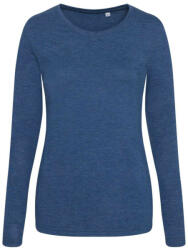 Just Ts JT002F tri-blend Női hosszú ujjú póló Just Ts, Heather Navy-XS (jt002fhnv-xs)