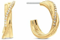 Calvin Klein Modern aranyozott karika fülbevaló Crystallized Weave 35000515