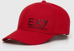 EA7 Emporio Armani pamut baseball sapka piros, nyomott mintás - piros XS - answear - 22 990 Ft