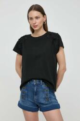 Twinset pamut póló női, fekete - fekete M - answear - 57 990 Ft