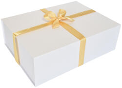 Prémium ajándékdoboz Fehér ajándékdoboz, díszdoboz - 38 x 28 x 12 cm