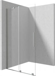 Deante Paravan dus sticla securizata walk-in cu usa glisanta, 100x195 cm, otel slefuit, Deante Prizma (KTJ_F30R)