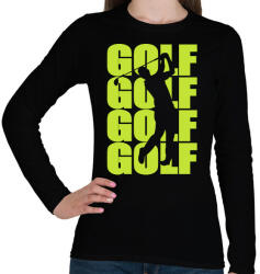printfashion Golf Golf Golf - Női hosszú ujjú póló - Fekete (15842553)