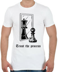 printfashion Trust the process - Férfi póló - Fehér (15882308)