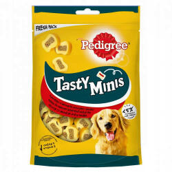 PEDIGREE Tasty Minis Chewy Slices - jutalomfalat (marhás, baromfi) kutyák részére (155g)