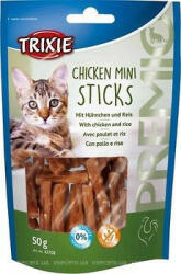 TRIXIE Premio Chicken Mini Sticks - jutalomfalat (csirke, rizs) macskák részére (50g)