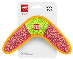 PULLER WAUDOG Fundog - játék (boomerang, pink) kutyák részére (24x14cm)
