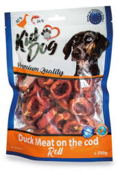 KIDDOG Duck Meat on the cod roll - jutalomfalat (kacsahús, tőkehal) kutyák részére (250g)