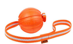 LIKER Line 5 Line - játék (labda szalaggal, narancssárga) kutyák részére (ø5cm/35cm)