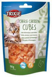 TRIXIE Premio Cheese Chicken Cubes - jutalomfalat (csirke, sajt) macskák részére (50g)