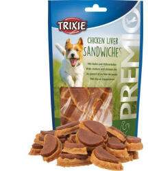 TRIXIE PREMIO Sandwiches Chicken and Chicken Liver - jutalomfalat (csirke, csirkemáj) kutyák részére (100g)