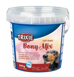 TRIXIE Soft Snack Bony Mix - jutalomfalat (marha, bárány, lazac, csirke) kutyák részére (500g)