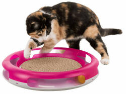 TRIXIE Race & Scratch - játék (műanyag, kaparó résszel) macskák részére (Ø37cm)