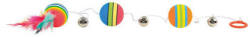TRIXIE Rainbow Balls on an Elastic Band - függeszthető játék (szivárvány labdák) macskák részére (Ø3.5cm/80cm)