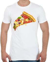 printfashion Pizza - Férfi póló - Fehér (15722419)