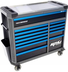 SP Tools Szerszámos kocsi gyári-felszerelt 411 db-os 13 fiók TECH Series - KÉK (SP01015)