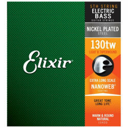 Elixir NanoWeb (15433) 5th . 130 Light XL Extra Long B basszusgitár húr - gitarcentrum