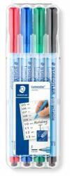 STAEDTLER Alkoholmentes marker készlet OHP 0,6 mm Lumocolor 305 F 4 szín (TS305FWP4)