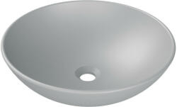 CeraStyle - Top Counter pultra ültethető porcelán mosdó - ZERO - O - MATT SZÜRKE - Ø 46 cm (OC052E81W13) - moretti