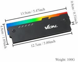 BLACKBIRD PC Memória hűtő hűtő borda 12V RGB, Fekete - kontaktor
