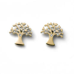 Oliver Weber Cercei placați cu aur cu pietricele Arborele vieții Flourish 22913G