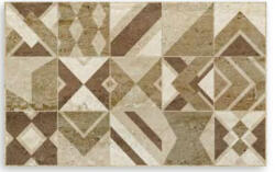 Konskie Ceramica Dekorcsempe, Valore Travertino Patchwork 25x40cm - mozaikkeramia