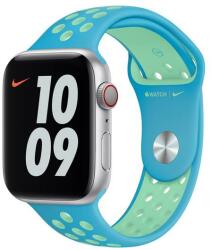 Apple Curea Smartwatch Apple Nike Sport MJ6L3 Band pentru Apple Watch 42mm / 44mm / 45mm / 49mm (Albastru/Verde) (Apple 74138)