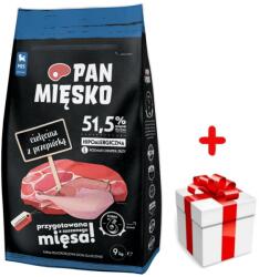 Pan Mięsko PAN MIĘSKO Carne de vițel cu prepeliță pentru căței L 9kg + o surpriză pentru câinele tău GRATUIT!