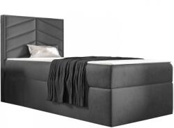 Miló Bútor St7 boxspring ágy, sötétszürke, balos (70 cm) - mindigbutor