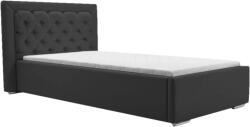 Miló Bútor Mantire 90-es ágyrácsos ágy, fekete (90 cm) - mindigbutor