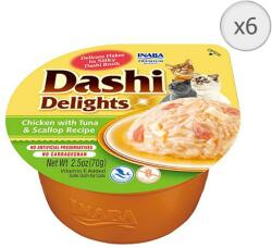 Inaba Foods Dashi Delights nedves macskaeledel, tonhal és kagyló, 6 x 70 g